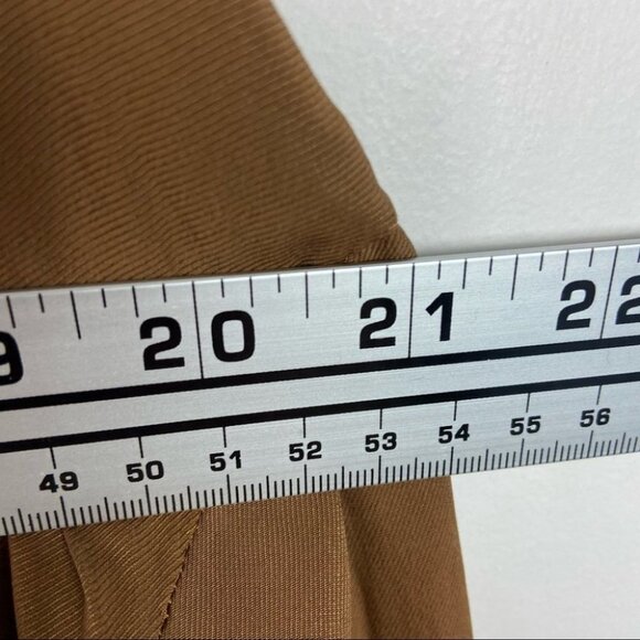 Reiss Zipper Shirt Dress Brown Long Sleeve Sylvie Size 4 Midi Brown Utility Boho - Picture 11 of 14